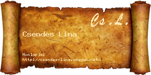 Csendes Lina névjegykártya